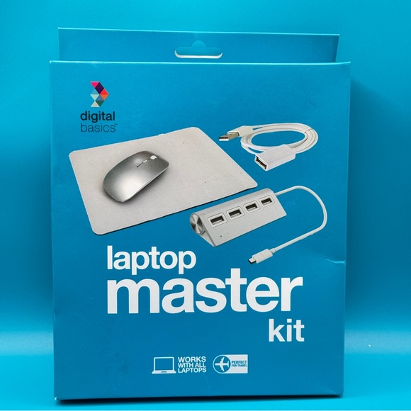 Digital Basics Laptop Master Kit – New & Sealed (Mouse, Hub, Pad, USB Ext. Cable - Picture 1 of 9